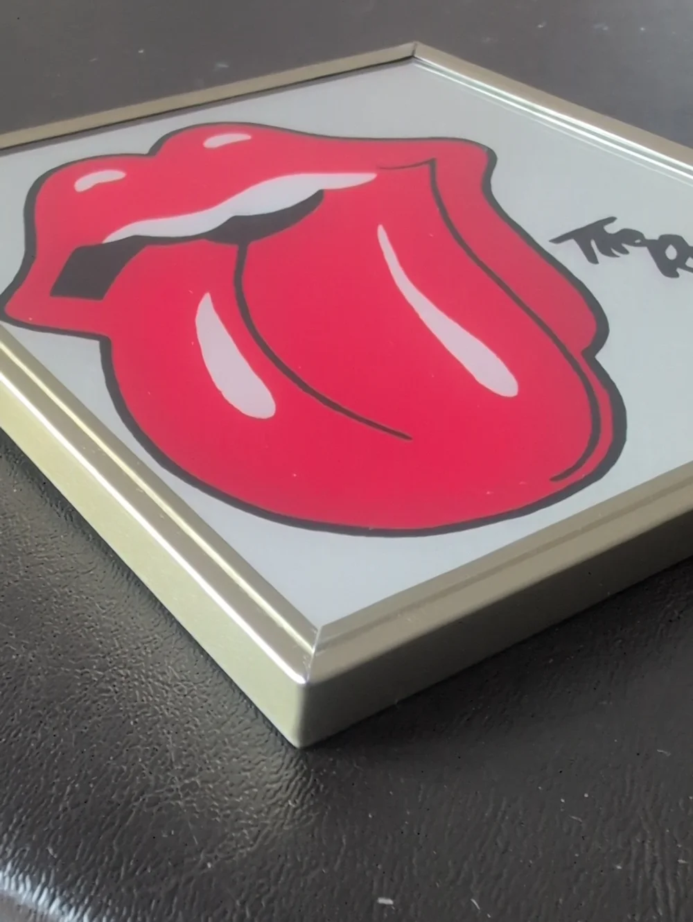 Vintage 1970s The Rolling Stones Carnival Prize Mirror - Classic Tongue Logo
